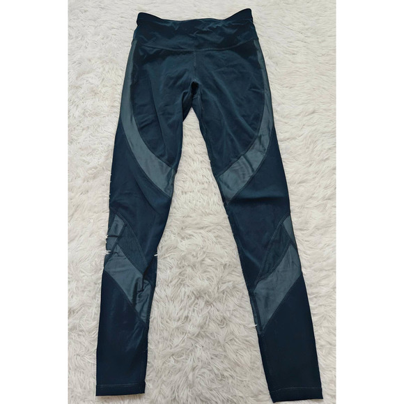 Sweaty Betty Women's Forest Green The Power Mesh Accent Workout Legging. Size XS - Picture 1 of 15
